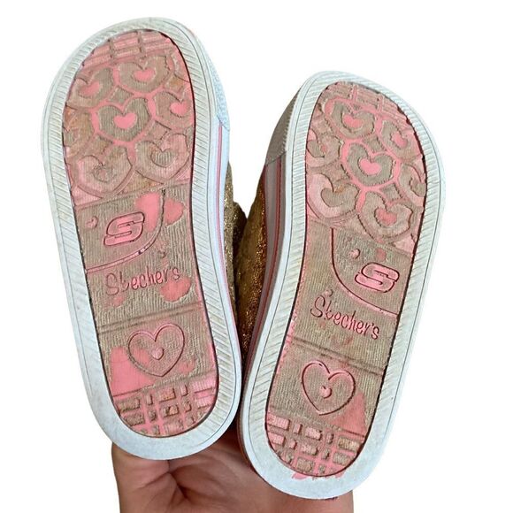 Skechers Kids Twinkle Toes Shuffles Sweet Steps Light-Up Sneaker Size 10 - Picture 5 of 7